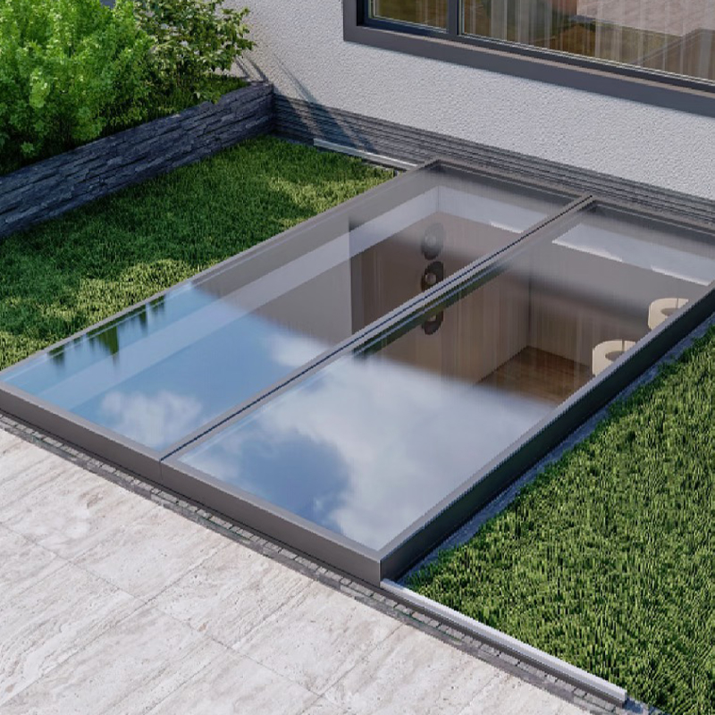 Skydevindue af aluminiumslegering (Silent Track System)